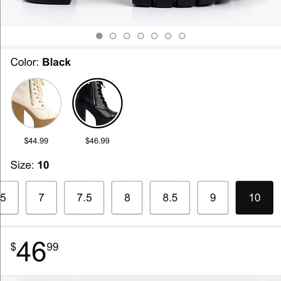 Beige studded heeled ankle boots - Picture 8 of 8